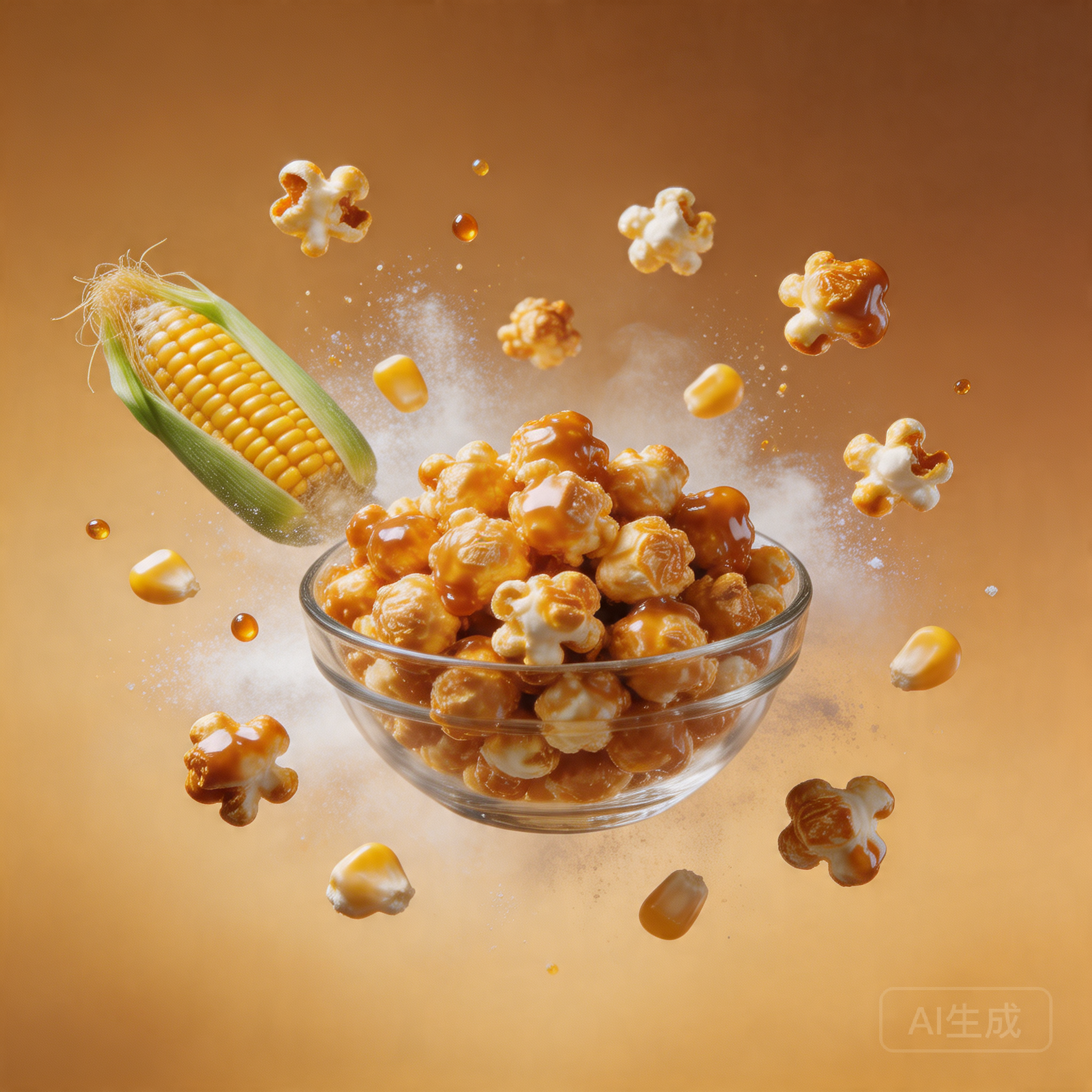 零食方向的迁移测试，验证模板换成不同品类后仍然保持广告级冲击力。