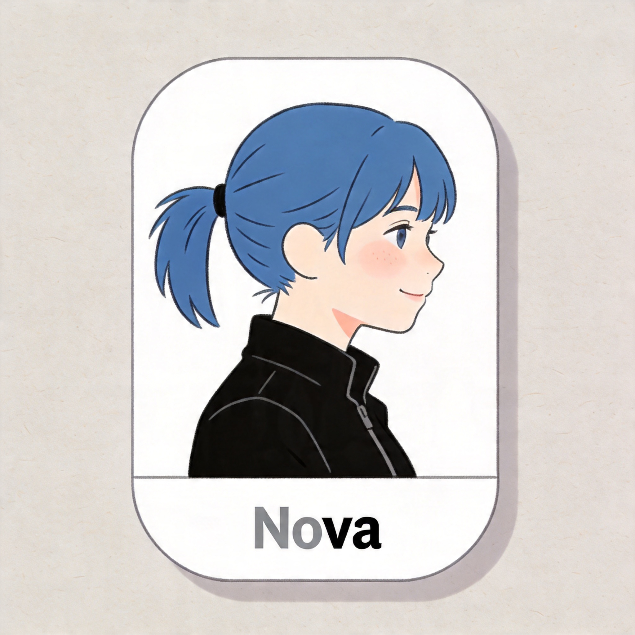 迁移示例，验证同一套风格骨架也能收束成单个现代角色头像卡片。