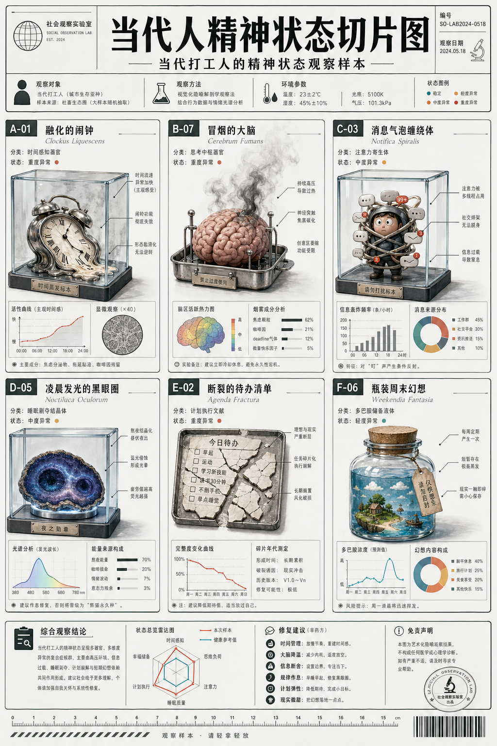 荒诞伪科普中文信息图海报