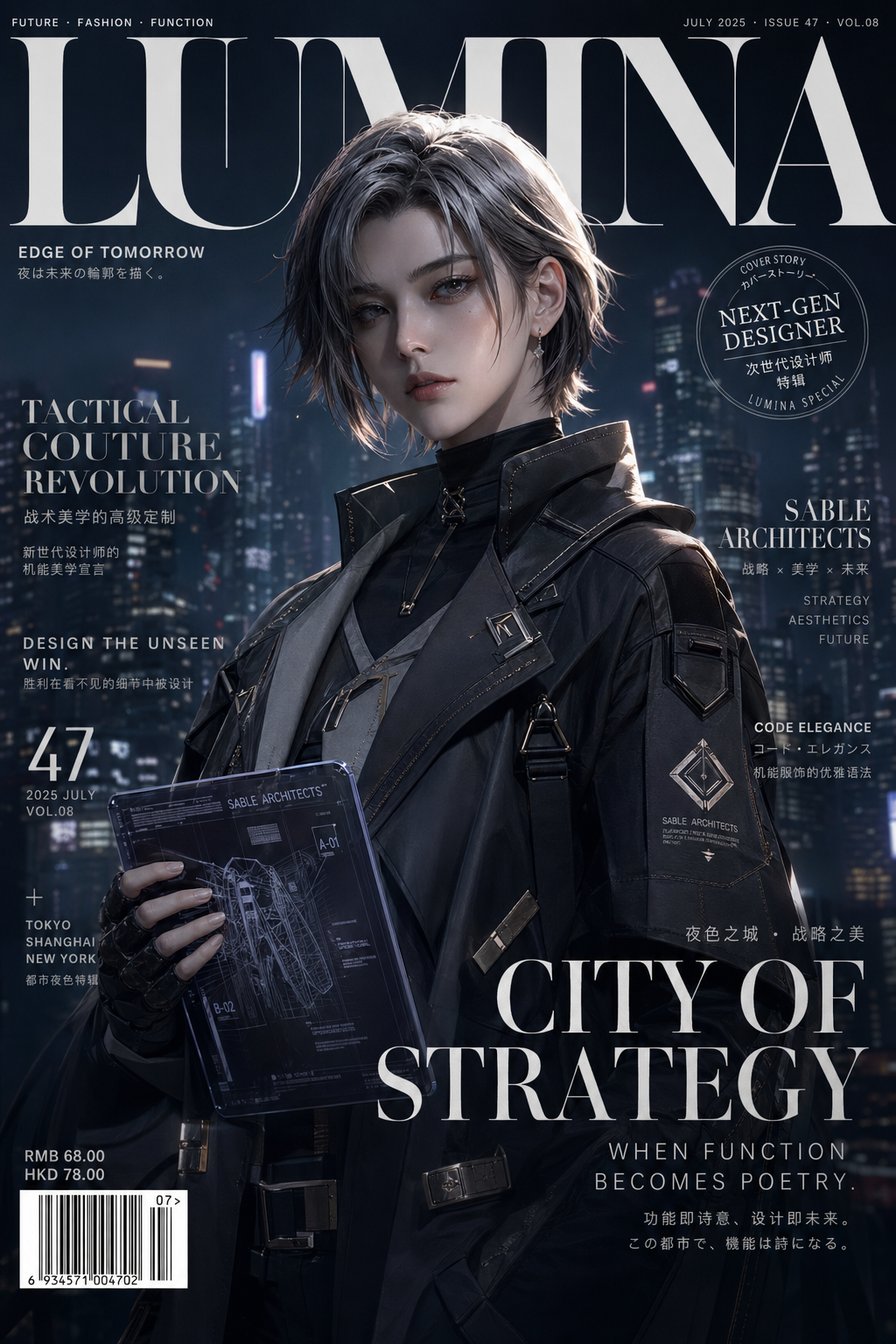 电影感角色时尚杂志封面