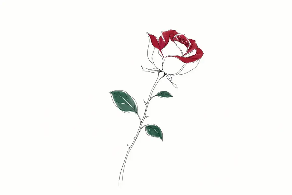 玫瑰物件例，用来验证 subject 可以是单个物件或植物，而不是只能画人物。 输出图