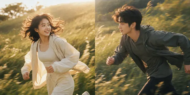 Filmic motion extension, testing running toward each other, motion blur, and the lifestyle snapshot feeling closer to the X source.